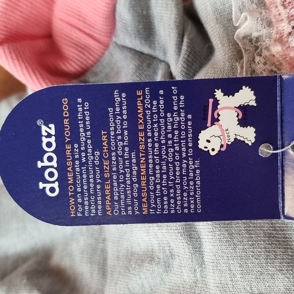 ๐๏ธ Dobaz Dog 'Princess' Hoodie Sweater Pink & Gray - Picture 7 of 7